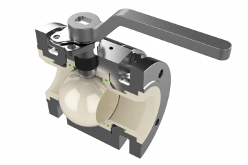 Van bọc lót gốm Ceramic cho axit và hóa chất