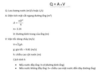 Tính lưu lượng nước qua đường ống