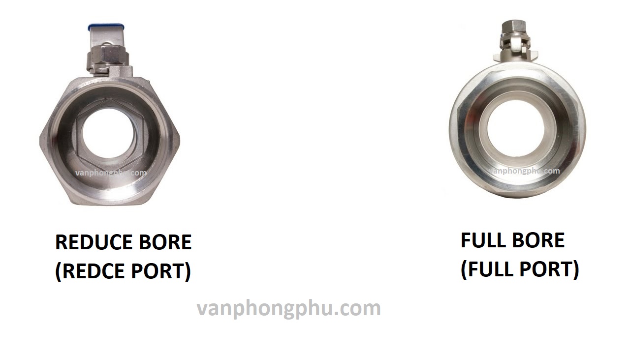 Difference between full bore (full port) ball valve and reduce bore (reduce port) ball valves