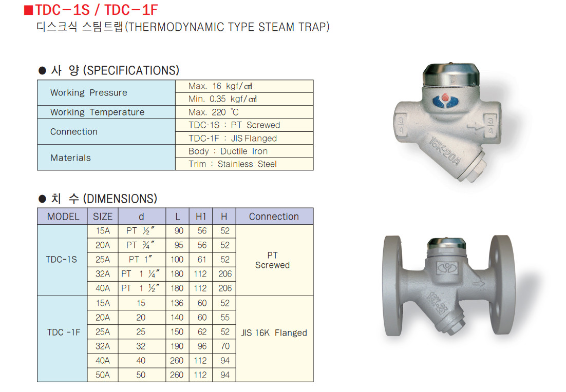 steam trap TDC-1S Yooyoun
