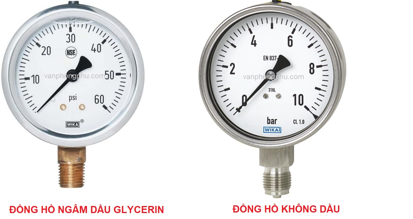 đồng hồ đo áp suất ngâm dầu glycerin